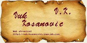Vuk Kosanović vizit kartica